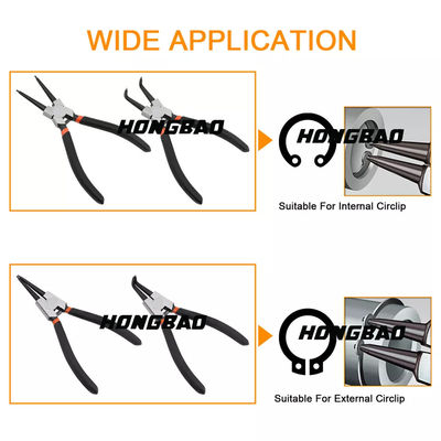 Interner und externer Zoll 4PCS 5pc Verschluss-Ring Pliers Circlip Pliers Retainings 7