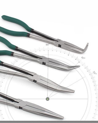Nadel Bent Head Needle Nose Plierss 4 stellte 11 Zoll-gerades gekurvt 45 90 Grad ein