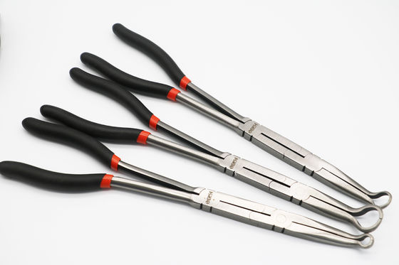 13&quot; Zangen der langen Strecke 4pc stellte doppeltes x-Gelenk Bent Nose Clip Holding 335mm ein