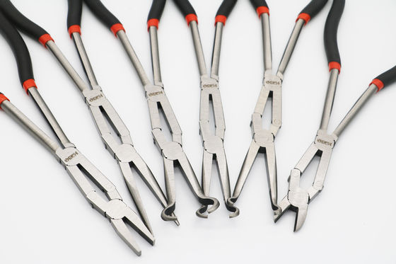 13&quot; Zangen der langen Strecke 4pc stellte doppeltes x-Gelenk Bent Nose Clip Holding 335mm ein