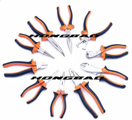 45#Carbon eingetauchter Stahlgriff 6&quot; 8&quot; hoch nicht Standardschulter amerikanischer Bent Nose Diagonal Combination Pliers