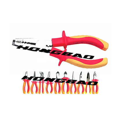 6&quot; 1000V isolierte Spitzzange 150mm CRV elektrische Holding-flache Nasen-glatten Rand Wechselstroms