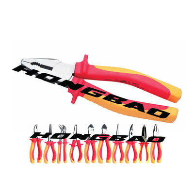 Vde 1000V isolierte Werkzeug-Zangen-elektrische Kombinations-Zangen 6 7 8&quot; ergonomischer Griff-Griff