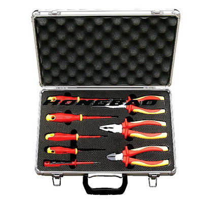 Isolier-Vde-Werkzeug stellte 8-teiliger Satz-ergonomischen Griff-Griff-1000v Isolierschraubenzieher-Satz ein